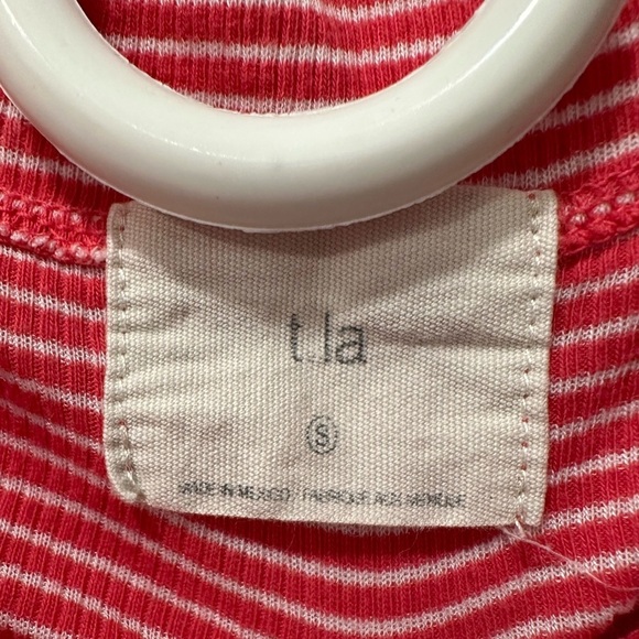 Anthropologie T. La Striped Red Crewneck Sleeveless Top - Picture 3 of 4